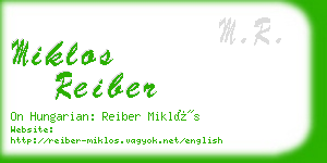 miklos reiber business card